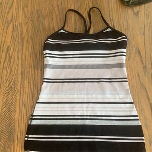 Lululemon striped y-back tank top